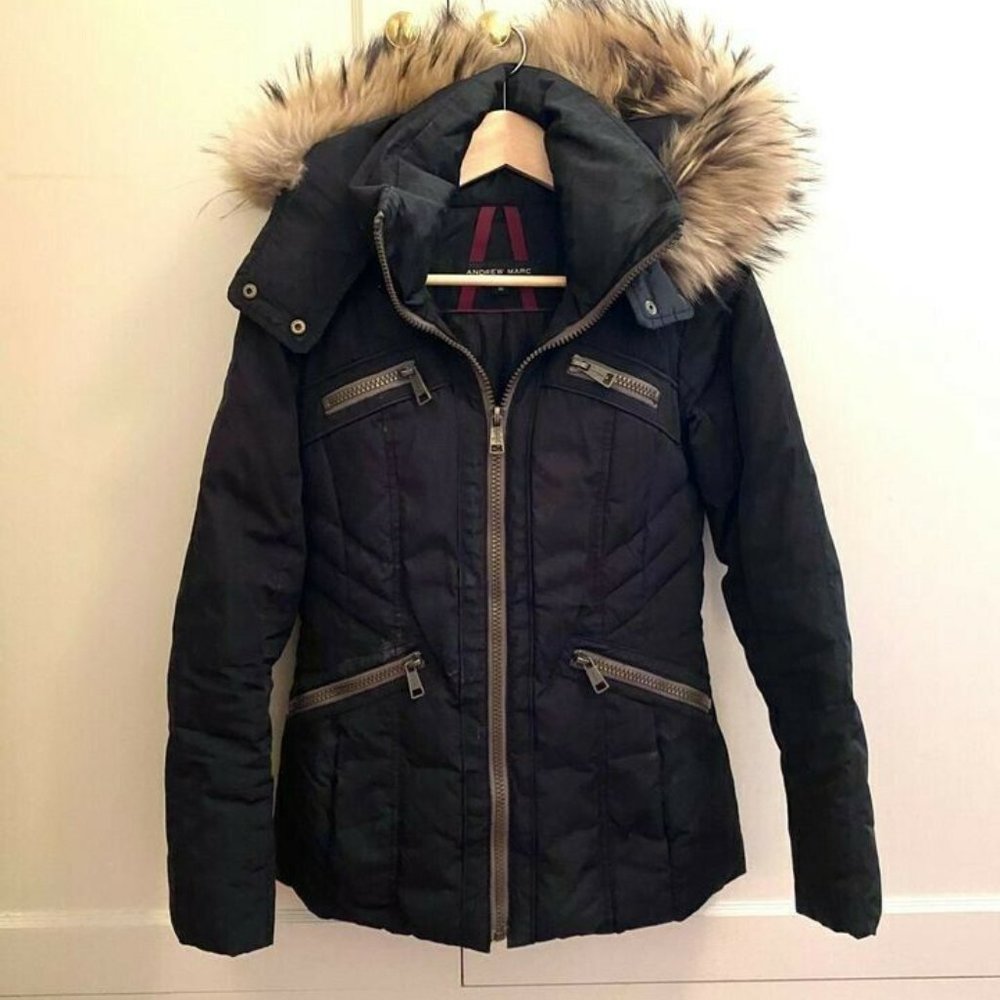 Andrew Marc - Women's Real Fur Winter Down  Jacket -  XS